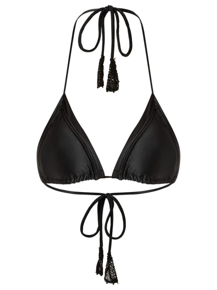 Martha Medeiros Triangle Bikini Top - Black