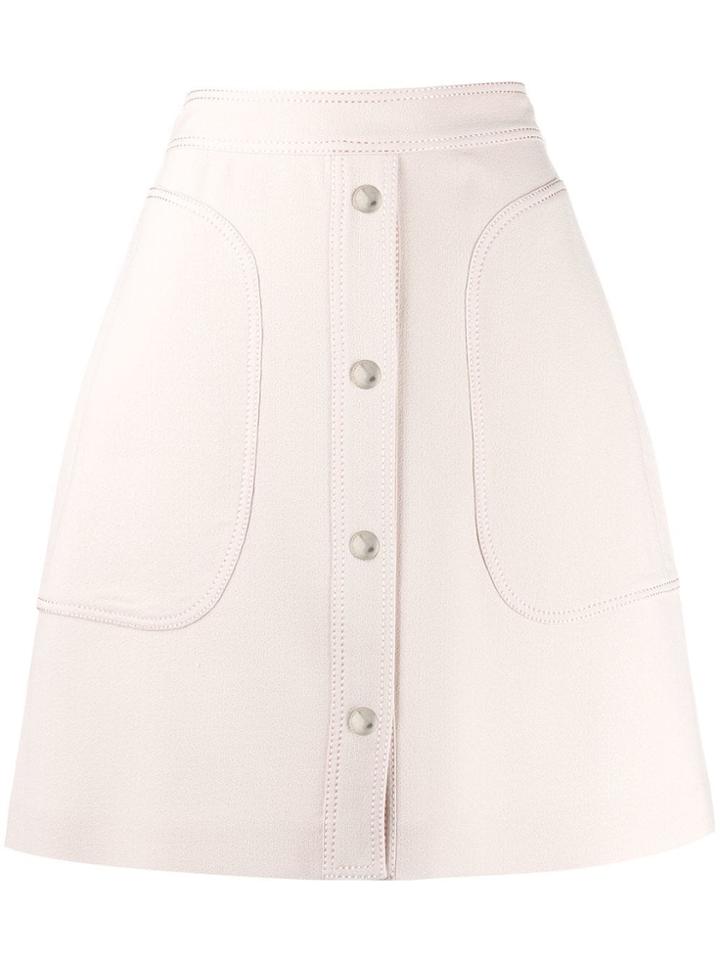 Giambattista Valli Button Down A-line Skirt - Pink