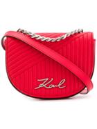 Karl Lagerfeld Quilted Belt Bag - Red