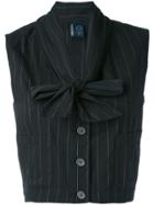 Romeo Gigli Vintage 1990's Cropped Waistcoat - Black