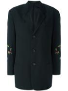 Yohji Yamamoto Vintage Embroidered Blazer, Women's, Size: Small, Black