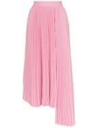 Msgm Pleated Asymmetric Skirt - Pink