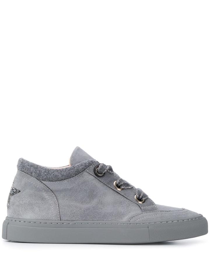 Lorena Antoniazzi Lace Up Star Skeakers - Grey