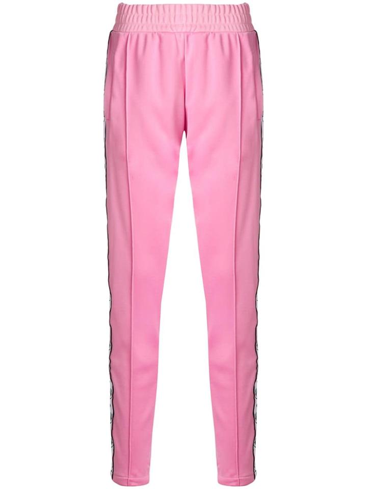 Chiara Ferragni Eye Motif Side Stripe Trousers - Pink & Purple