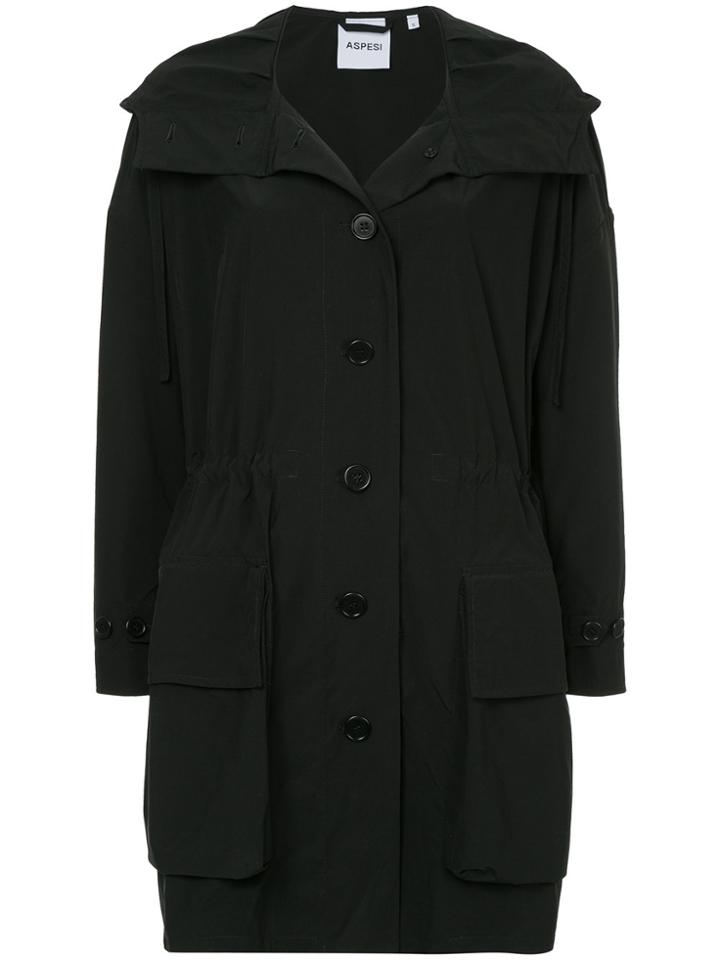 Aspesi Loose Fit Coat - Black