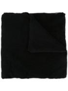 Poème Bohémien Plain Scarf, Men's, Black, Virgin Wool