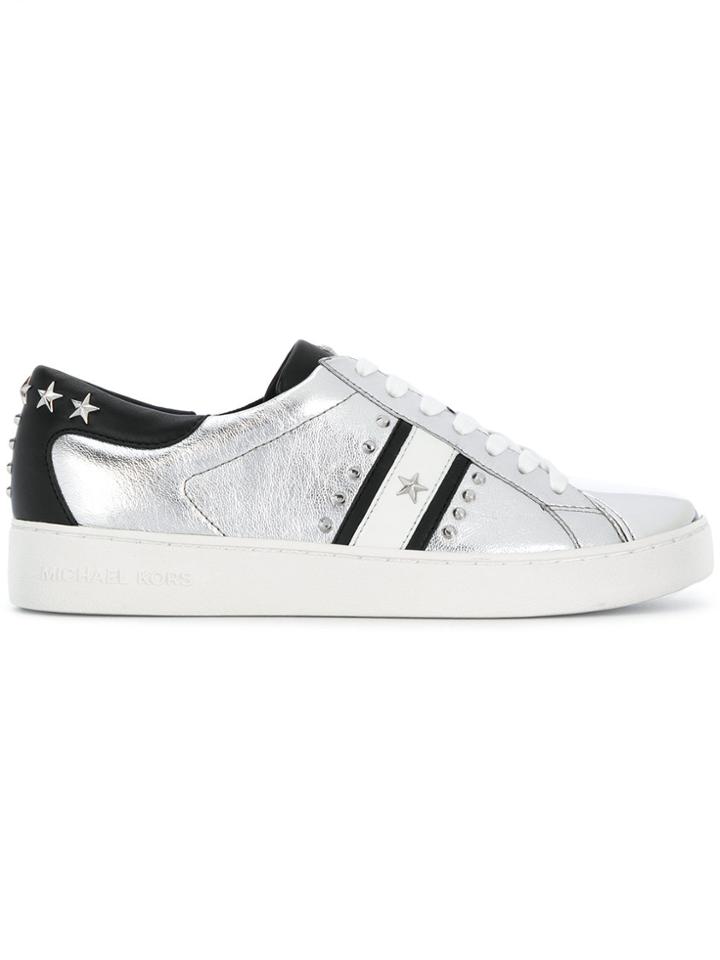 Michael Michael Kors Frankie Studded Sneakers - Metallic