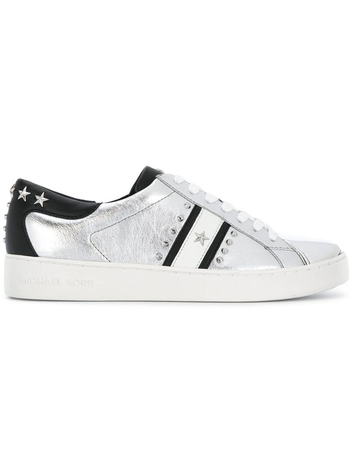 Michael Michael Kors Frankie Studded Sneakers - Metallic