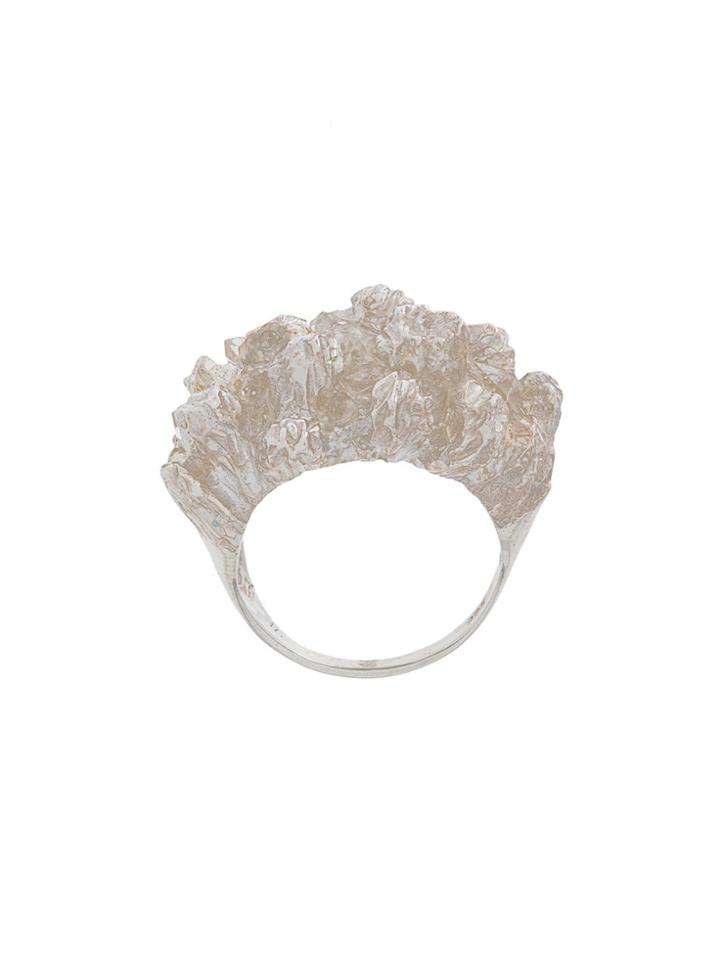 Niza Huang Under Earth Cocktail Ring - Grey