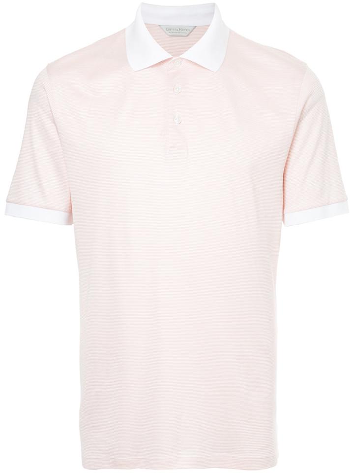 Gieves & Hawkes Striped Polo Shirt - White
