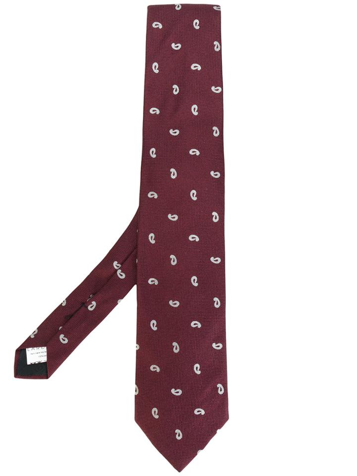 Lardini Paisley Outline Tie - Pink & Purple