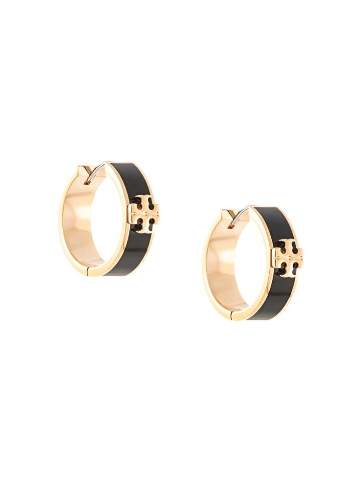 Tory Burch Kira Hoop Earrings - Black