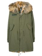 As65 Fur Hooded Parka Coat - Green