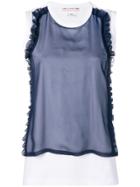 Comme Des Garçons Girl Contrast Panel Tank Top - White