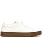 Santoni Contrast Sole Lace-up Sneakers - White