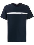 A.p.c. Logo Contrast T-shirt - Blue