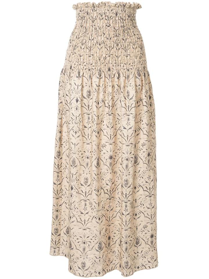 Sir. Sachi Ruched Maxi Skirt - Brown