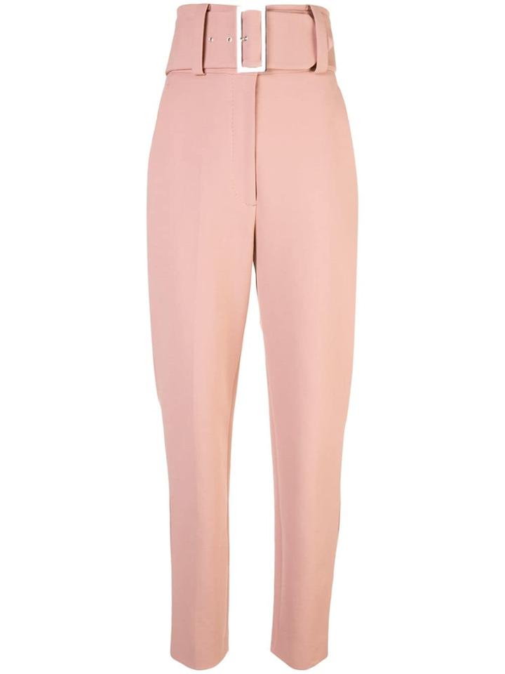 Sara Battaglia Belted High Waisted Trousers - Pink