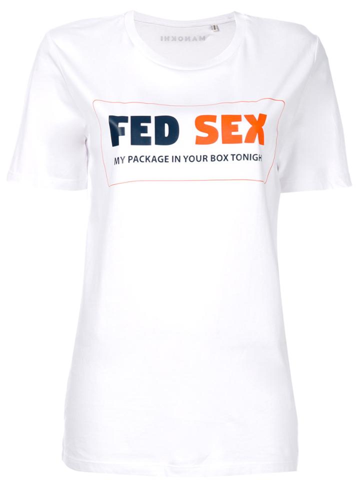 Manokhi Fed Sex T-shirt - White