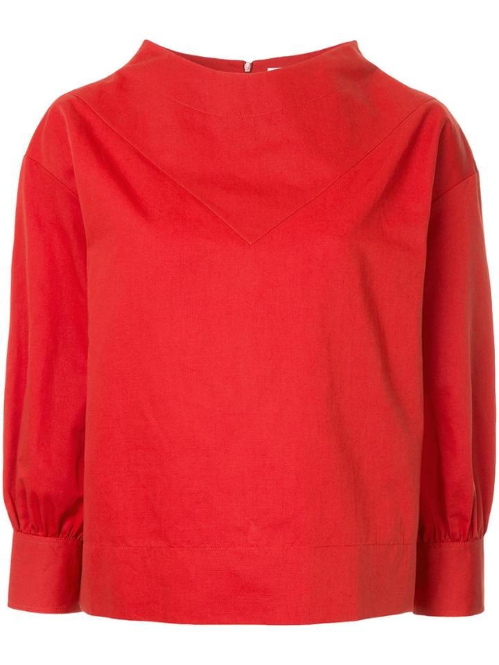 Atlantique Ascoli Panelled Blouse - Red