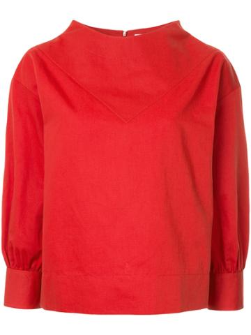 Atlantique Ascoli Panelled Blouse - Red