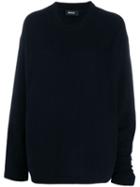 Zucca Oversized Crew-neck Jumper - Blue