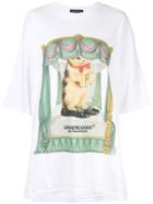 Undercover Cat Print Oversized T-shirt - White