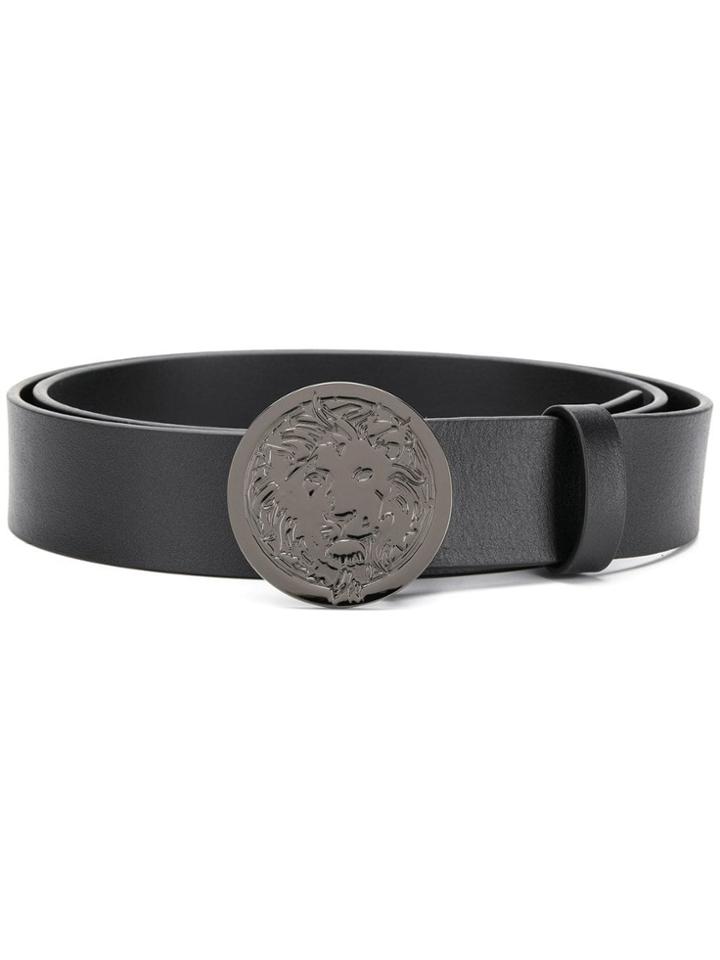 Versus Logo Plaque Buckle Belt - Black