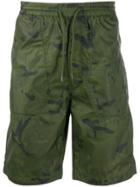 Maharishi Camouflage Print Shorts - Green