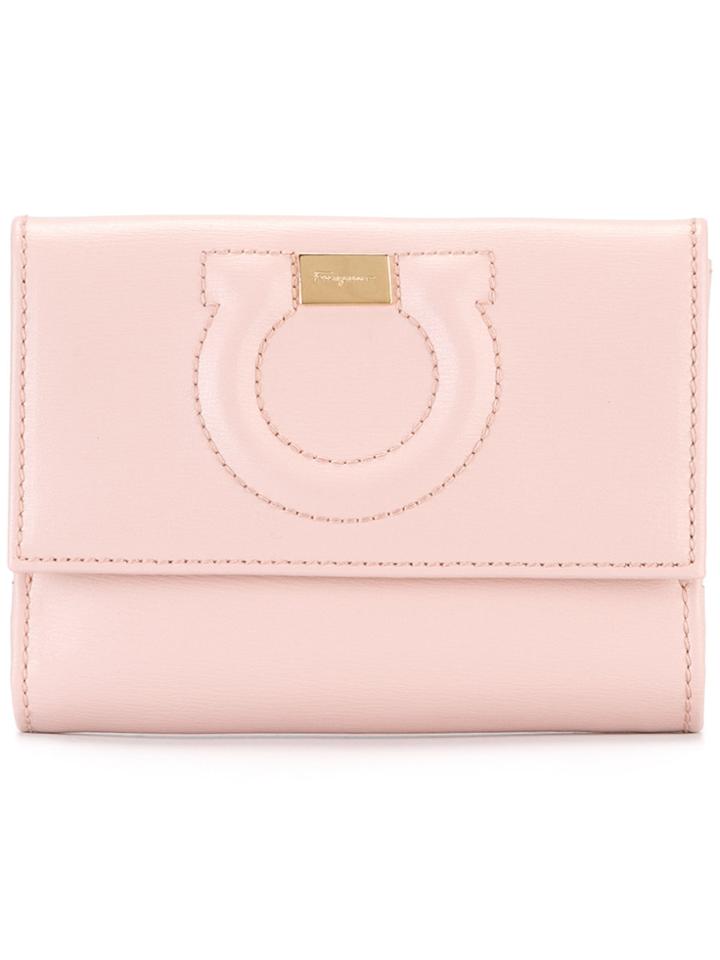 Salvatore Ferragamo Logo Purse - Pink & Purple