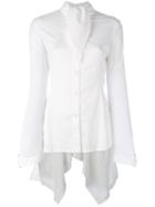 Masnada - Pussy Bow Blouse - Women - Cotton/polyamide/spandex/elastane - 42, Women's, White, Cotton/polyamide/spandex/elastane