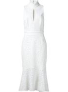 Rebecca Vallance 'sistine' High Neck Flare Dress, Women's, Size: 10, White, Polyester