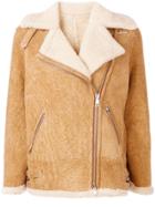 S.w.o.r.d 6.6.44 Shearling Lined Suede Jacket - Nude & Neutrals