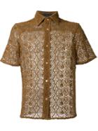Burberry Embroidered See-through Shirt