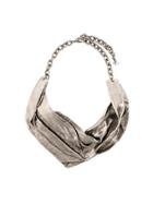 Saint Laurent Drape-effect Bib Necklace - Silver