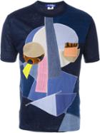 Junya Watanabe Comme Des Garçons Man Patchwork T-shirt, Men's, Size: S, Blue, Linen/flax