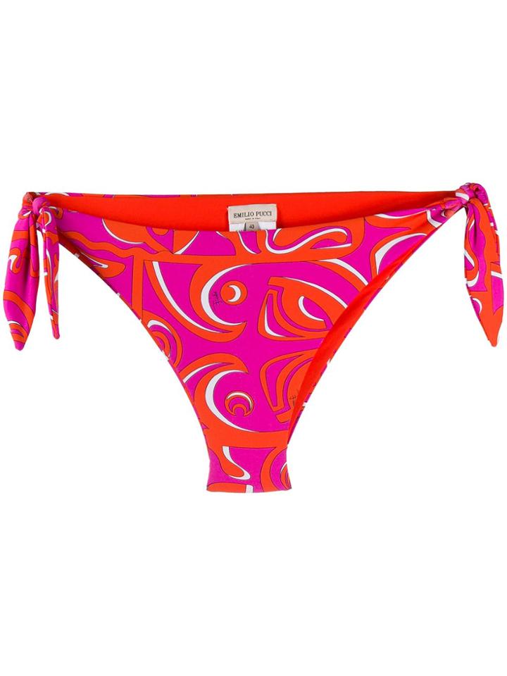 Emilio Pucci Rivera Print Bikini Bottoms - Pink