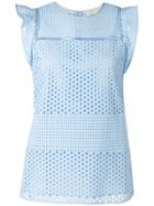 Michael Michael Kors Broderie Anglaise Blouse - Blue