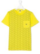 Armani Junior Teen Monogram Print T-shirt - Yellow & Orange