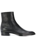 Saint Laurent Side Zip Ankle Boots - Black