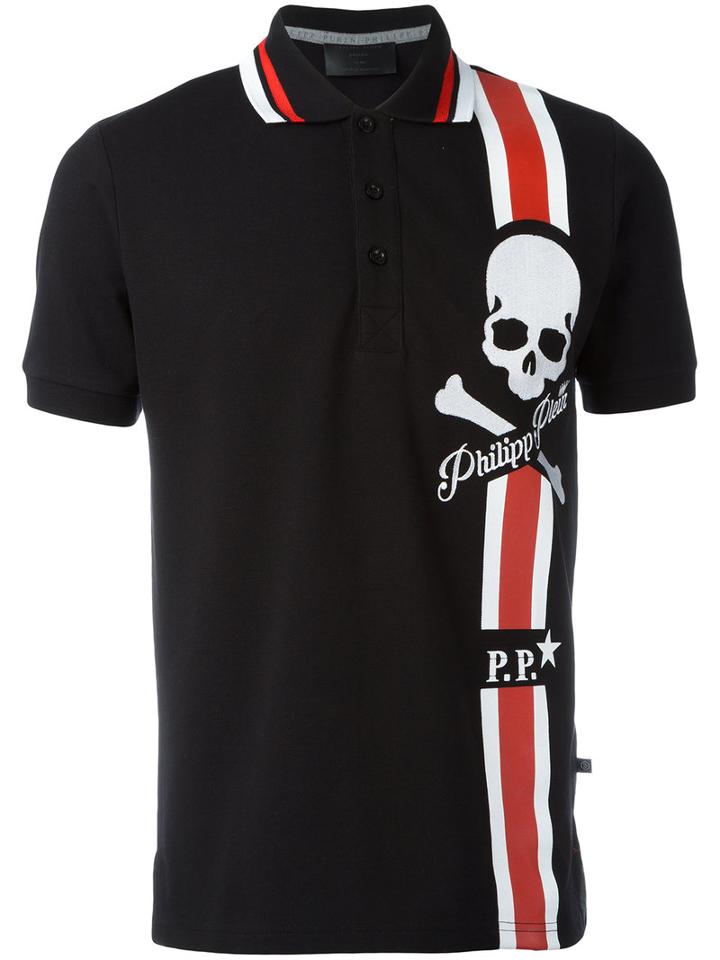 Print Polo Shirt - Men - Cotton - Xs, Black, Cotton, Philipp Plein