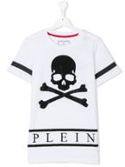 Philipp Plein Junior Teen Skull Print T-shirt - White