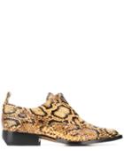 Chloé Python Print Leather Loafers - Yellow