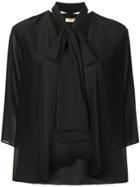 Liu Jo Bow Tie Blouse - Black