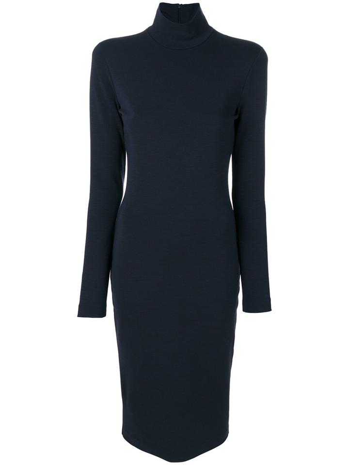 Dsquared2 - Funnel Neck Dress - Women - Polyamide/spandex/elastane/virgin Wool - M, Blue, Polyamide/spandex/elastane/virgin Wool