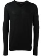 Michael Kors V-neck Pullover, Men's, Size: Xl, Black, Merino