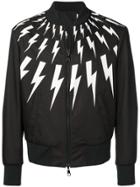 Neil Barrett Lightning Strike Bomber Jacket - Black