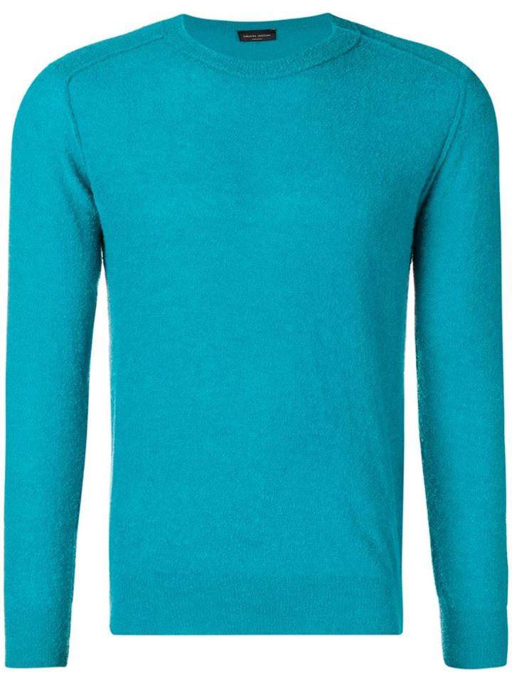 Roberto Collina Fitted Knitted Sweater - Blue