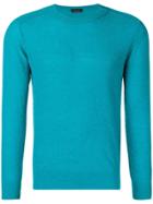 Roberto Collina Fitted Knitted Sweater - Blue