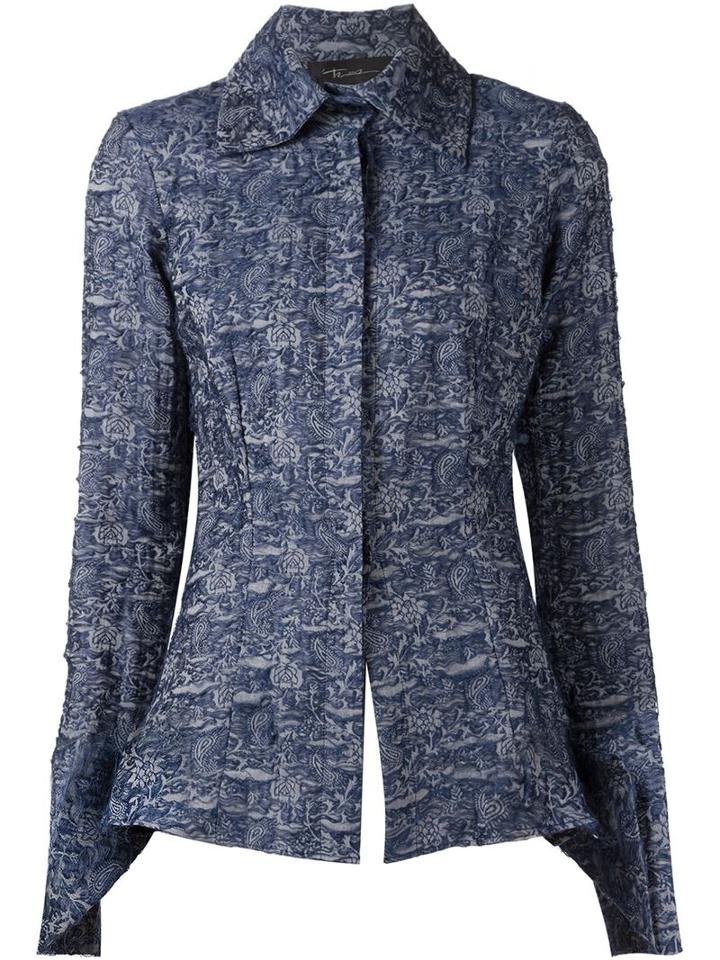 Area Di Barbara Bologna Rose Print Jacquard Shirt